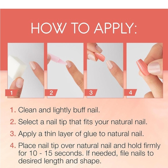 Ardell Nail Addict Naked Maven Press-On Nails Coffin Shape New - Picture 5 of 7